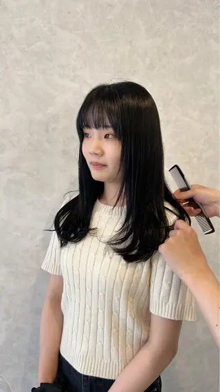 セミロング Emitas.宮街道店所属・Yusei/似合わせ /韓国風レイヤーのヘアスタイル