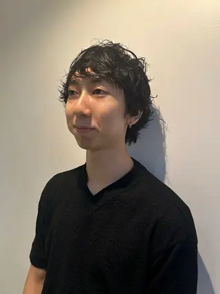 ミディアム パーマ ヘアアレンジ メンズ 🎀suzuna 透明感colorのヘアスタイル