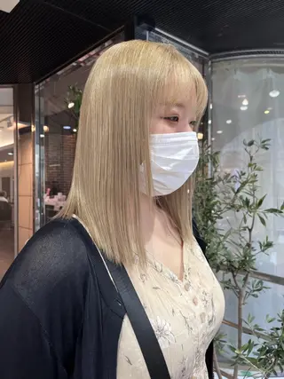 ロング カラー 酸性ストレート 🤍🎀honokaのヘアスタイル