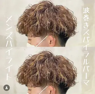 ショート ⭐️メンズ特化⭐️ パーマ　カラーのヘアスタイル