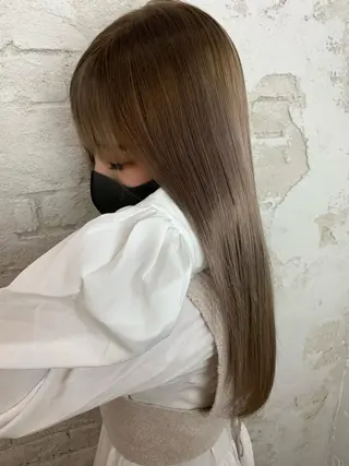ロング カラー 🎀モテ髪ミルクティ ー🎀yasunaのヘアスタイル