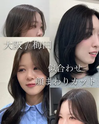 ミディアム 似合わせ顔まわりカッ ト🩶瀧本美咲のヘアスタイル