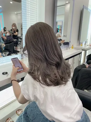 ロング カラー ヘアアレンジ トレンドモテカラー 🩷色落ちまで可愛くのヘアスタイル