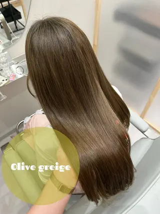 セミロング カラー ヘアアレンジ 🥀暖色韓国ヘア💕 保科侑花のヘアスタイル