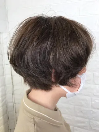 ショート カラー パーマ エイジングケア特化 美容師✂️山崎竜二のヘアスタイル