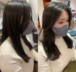 ロング 傷ませない縮毛矯正／ 吉岡 美江のヘアスタイル