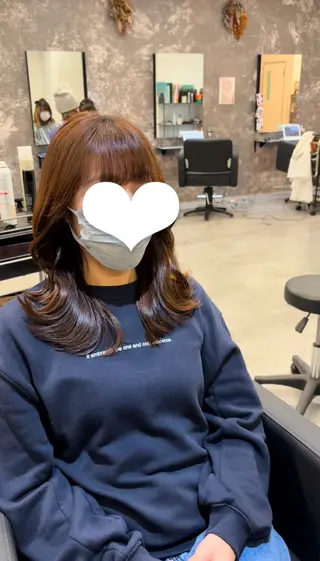 セミロング レイヤーカット/韓国 ヘア/LILICAのヘアスタイル