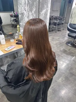 カラー ヘアアレンジ ロング 🤍ベージュ/透明感 韓国ヘア/まりん🤍のヘアスタイル