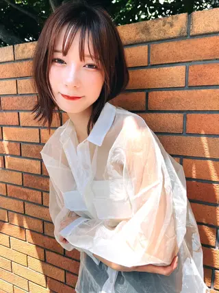 ミディアム MUSASHI ブリーチカラー◎のヘアスタイル