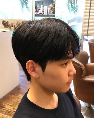 パーマ メンズ 韓国メンズヘア シンユウのヘアスタイル