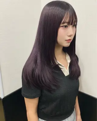 ロング カラー 渋谷🖤 艶髪🖤透明感カラーのヘアスタイル