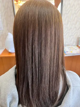 セミロング カラー 熊谷 はつなのヘアスタイル