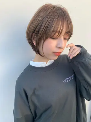 ショート カラー 大人可愛いヘア 大田のヘアスタイル
