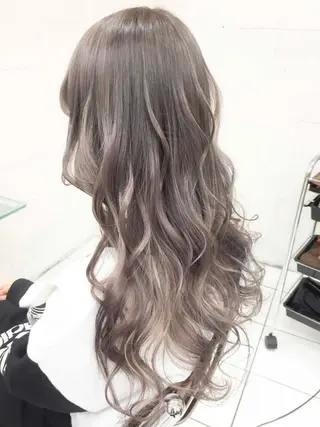 ロング カラー ヘアアレンジ モテ髪透明感❤️ デイズヘアカラーのヘアスタイル