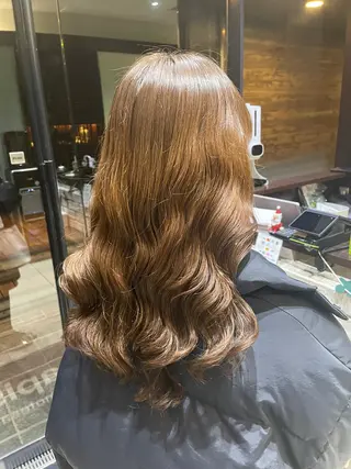 セミロング パーマ an-t   branche所属・韓国風/コテ巻き風パ ーマ るい❤️‍🔥のヘアスタイル