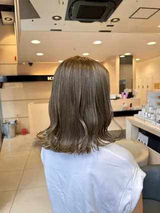 ミディアム カラー クロスパーマ/うる艶 カラー/Kurumiのヘアスタイル