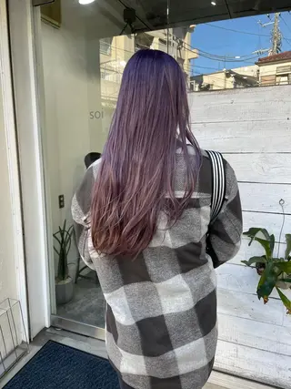 ロング カラー パーマ/透明感カラー /ボブ/吉田一生のヘアスタイル