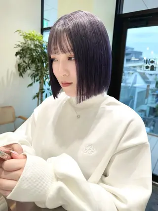 ショート hollo渋谷所属・切りっぱなしボブ /DAIKIのヘアスタイル