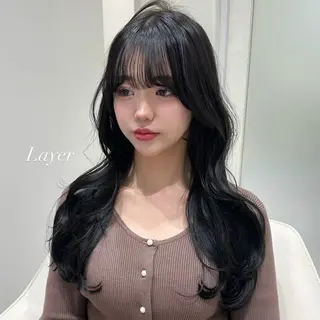 ロング 韓国𝐻𝑎𝑖𝑟 🇰🇷🖤ジアのヘアスタイル