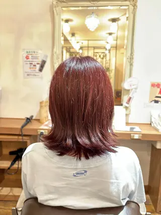 ミディアム カラー さかむら ななみのヘアスタイル