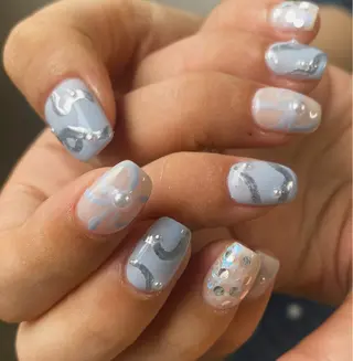 メンズ ネイル akari✨ 韓国風、メンズネイルのネイルデザイン