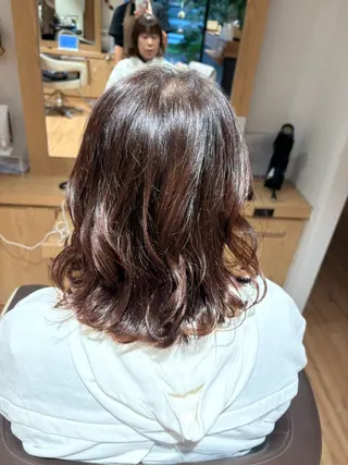 ミディアム カラー ヘアアレンジ ヘアーアンベリール ことねのヘアスタイル