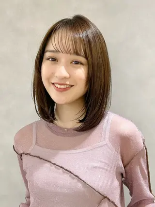 ミディアム カラー 抜け感大人ヘア/美髪 縮毛矯正taigaのヘアスタイル