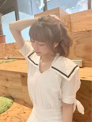 セミロング カラー ヘアアレンジ 顔まわり職人🇰🇷 韓国ヘア/KAITOのヘアスタイル