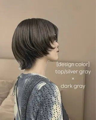ショート INORI|艶カラ ー|フェイスレイヤーのヘアスタイル