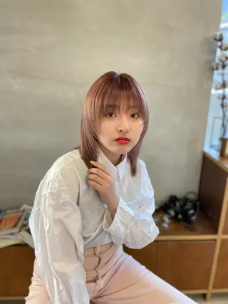 ミディアム カラー 【ブリーチ特化】 イマダナツミのヘアスタイル