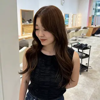 ロング カラー 顔まわり/オフィス カラー/青栁優🔆のヘアスタイル