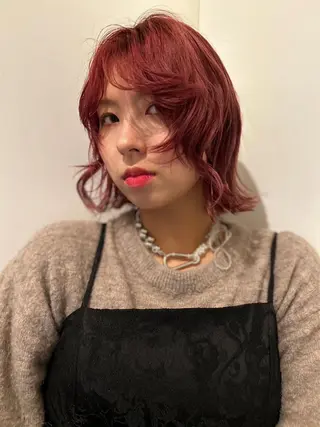 セミロング カラー ヘアアレンジ 🎀suzuna 透明感colorのヘアスタイル