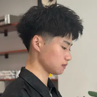 ショート パーマ メンズ 金山駅前メンズカット モデル募集 青島永透のヘアスタイル