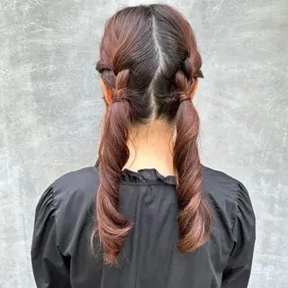 セミロング ヘアアレンジ 野崎 桃実のヘアスタイル