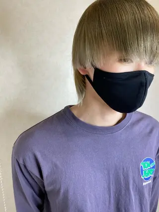 ショート カラー メンズ ムトウセイマ/艶髪 /艶ケアWブリーチのヘアスタイル