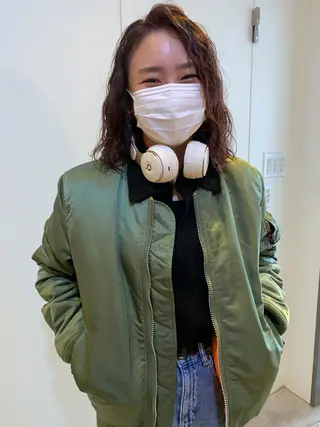 ミディアム パーマ AR.MARA hair  studio所属・ウェーブパーマ サトウヒカルのヘアスタイル