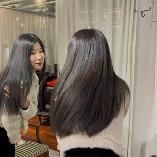 ロング カラー 植村 海音のヘアスタイル