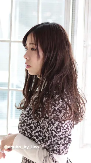 セミロング カラー パーマ ecubo by  lico所属・✨菅近 湧太✨のヘアスタイル