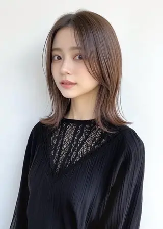 ミディアム カラー VLOW nex the salon所属・韓国風/髪質改善/ ナガヤアキラのヘアスタイル