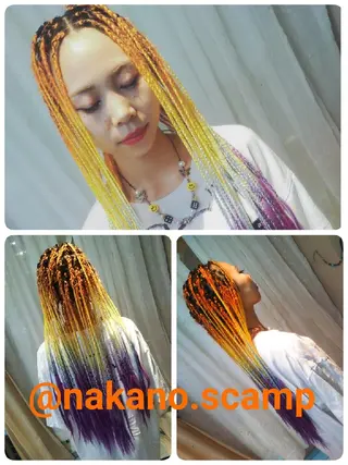 ヘアアレンジ メンズ マツエク・マツパ キッズ ロング カラー scamp ★のヘアスタイル