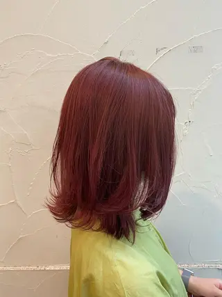 ミディアム カラー CYAN.栄店所属・パーマ/髪質改善 【榎本千夏】のヘアスタイル