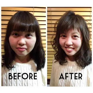 ミディアム 苅田 茂樹のヘアスタイル