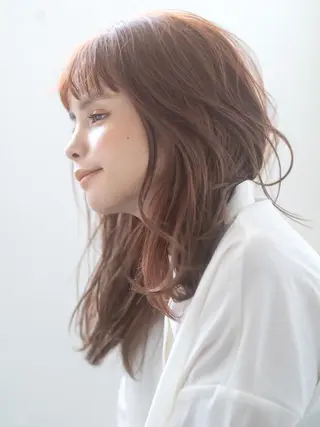 ミディアム カラー 🎀ハイトーン/レイ ヤー/Reina🎀のヘアスタイル