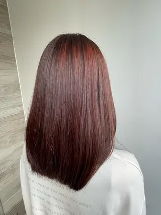 カラー Hair salon　Sui所属・コテ巻き風パーマ 暖色カラー/伊藤菜月のヘアスタイル