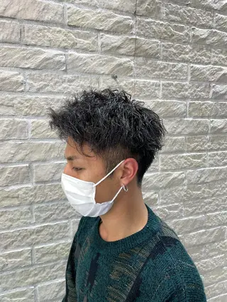ショート パーマ メンズ 🪞髪質改善カラー× レイヤー河村真聖🪞のヘアスタイル
