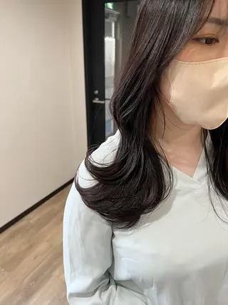 セミロング カラー 🌱小顔魅せカット 透明感カラー/泉綺のヘアスタイル