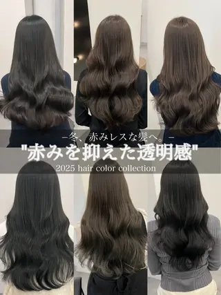 ロング しゅういち/赤み消し カラー特化のヘアスタイル