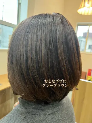 ミディアム カラー パーマ noppo所属・NOPPO 和泉市 美容室／奥村　飛鳥のヘアスタイル