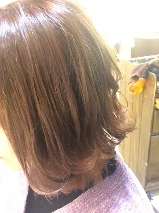 ミディアム カラー パーマ ヘアアレンジ メンズパーマの巨匠 鈴木純のヘアスタイル