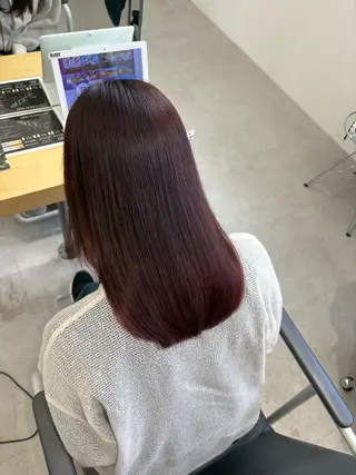 セミロング カラー SOYON西大寺店所属・ダブルカラー/ 髪質改善💎安藤のヘアスタイル